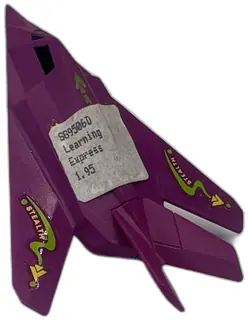 Vintage Purple F117A Stealth Jet Toy Plastic Pullback Airplane Wheels Made In China