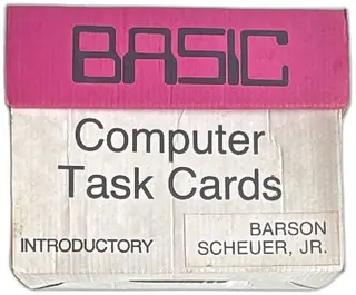 1985 BASIC Computer Task Cards Introductory Set Scott Resources Barson Scheuer