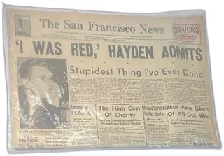 San Francisco News Newspaper April 10 1951 I Was Red Hayden Admits Vintage