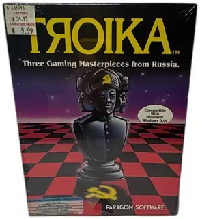Troika PC Big Box 1991 Paragon Software New Sealed Three Russian Games