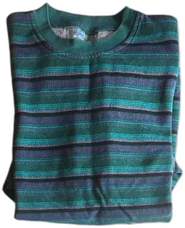 Vintage Tomato Brand Striped Pajama Set X Large Cotton Polyester Made In USA