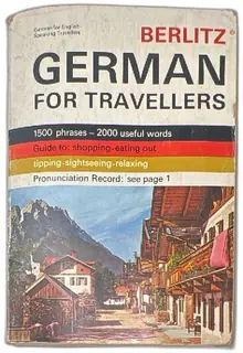 Berlitz German For Travellers 1970 Pocket Phrasebook Fifth Printing Vintage Guide