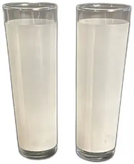 Libbey Frosted Cylinder Highball Glasses Set of 2 Vintage Tall Barware L Mark