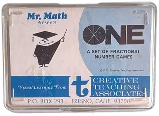 1972 Mr Math ONE Fractional Number Card Game Complete Set Creative Teaching Associate
