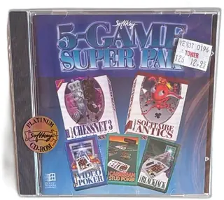 SoftKey 5 Game Super Pak Platinum Edition PC CD-ROM Windows 3.1 Sealed 1995