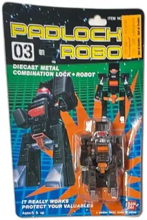Bandai Padlock Robot 03 Diecast Metal Combination Lock Robot 1985 MOC