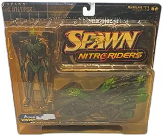 1999 McFarlane Toys Spawn Nitro Riders Green Vapor Series 16 Action Figure Min