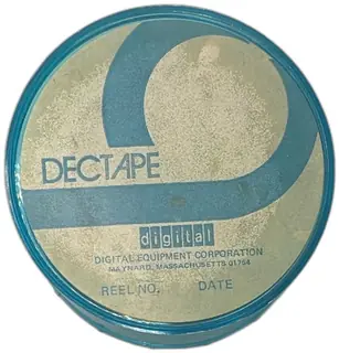 Digital Equipment Corporation DECtape Magnetic Storage Reel Blue Case Vintage 1970s
