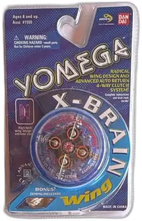 Yomega X-Brain Wing Yo-Yo Bandai 1999 Blue Auto Return New Sealed Vintage