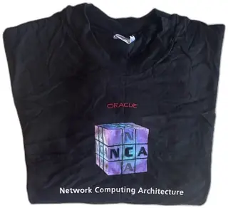 Oracle NCA Network Computing Architecture Black T Shirt Hanes Beefy T XL Vintage