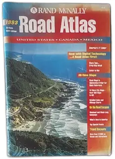 Rand McNally Road Atlas 1993 69th Edition US Canada Mexico Vintage Travel Maps