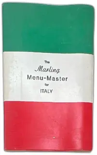 Marling Menu Master For Italy 1971 Vintage Italian English Menu Translator Guidebook