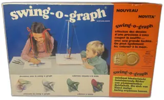 Vintage Swing-O-Graph Drawing Toy Set with Box and Markers 1970