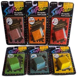 Snafooz Set Of 6 Vintage 1990s Squishy Foam Puzzles Idea Group Toys R Us MOC