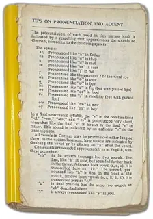 Grosset German Phrase Book And Dictionary For Travelers Vintage Spiral Bound 1950s