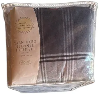 Home Yarn Dyed Flannel Sheet Set Queen 100 Percent Cotton Plaid Deep Pocket Heavy