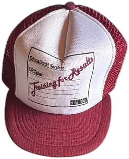 Vintage KAP II Trucker Hat DECplan Training For Results Digital Mesh Snapback Maroon