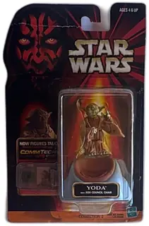 Star Wars Episode I Yoda Jedi Council Chair CommTech 1999 Hasbro Action Figure