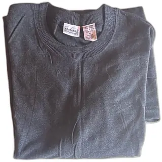 Sostanza XL 46 48 Charcoal Heather Crewneck Pullover Shirt Cotton Rayon New Tag