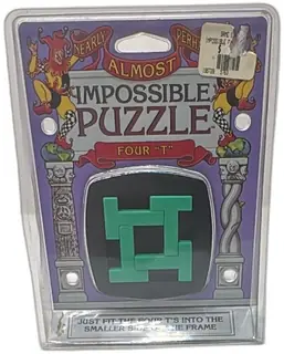Binary Arts Nearly Almost Impossible Puzzle Four T’s 1994 New Sealed Vintage