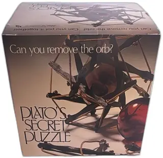 MagNif Plato’s Secret Puzzle 1982 Wooden Orb Brain Teaser Boxed Vintage