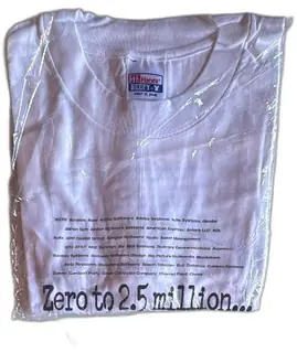 Hanes Beefy T Shirt XL Zero To 2.5 Million Collectible Promo Tech Companies White