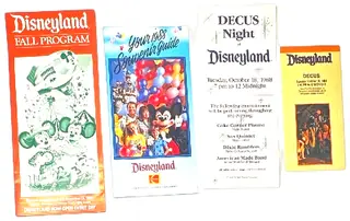 Disneyland Fall Program Souvenir Guide DECUS Night Tickets Lot 1988 Vintage Ephemera