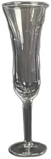 Clear Crystal Champagne Flute Elegant Glass Stemware 9 Inch Tall Vintage Style