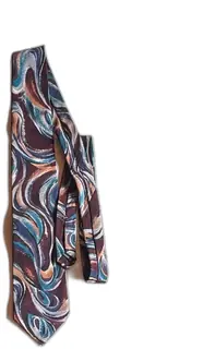 Stringbeans Vintage 1990s Abstract Pattern Silk Tie New With Tags Mervyns Unused