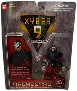 Xyber 9 New Dawn Macheestro Action Figure Bandai 1999 Sealed Fox Kids