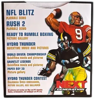 Next Generation Promo Demo CD NFL Blitz Rush 2 Hydro Thunder 1999 Magazine Insert