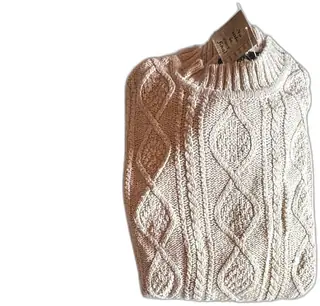 Structure 100 Percent Silk Sweater XL Made In Hong Kong Vintage New With Tags Cream