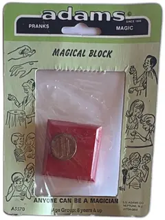 Adams Magical Block Coin Trick Vintage S.S. Adams Prank Magic Toy Unopened