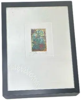 James Lagiss 1995 Monoprint Abstract Chine Collé Framed Art Informix Gift ASG