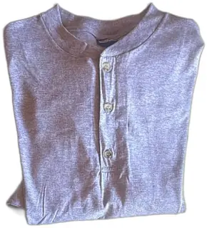 Honors Mens XL Heather Gray Henley Long Sleeve Cotton Blend Shirt New Tag