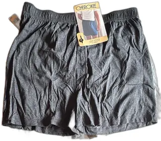 Cherokee Knit Boxers Large 2 Pack 100 Percent Cotton Vintage 1999 Gray Black New
