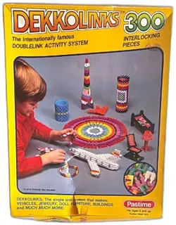 Dekkolinks 300 Piece Doublelink Activity System 1986 Pastime Interlocking Building To