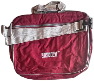 Digital Vintage Burgundy Laptop Messenger Bag Shoulder Strap Unused Classic Style