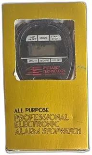 Pyramid Technology Professional Electronic Alarm Stopwatch Vintage Boxed Black