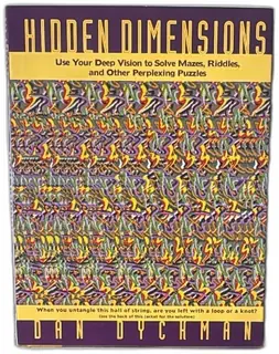 Hidden Dimensions Dan Dyckman 1994 Hardcover 3D Stereogram Puzzle Book First Edition
