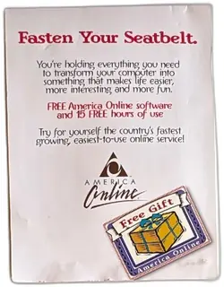 1995 America Online Free Gift 15 Hour Trial Software Promo Packet Vintage Memorabilia