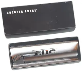 Sharper Image Clic Retractable Ballpoint Pen Matte Gray Metal Gift Boxed