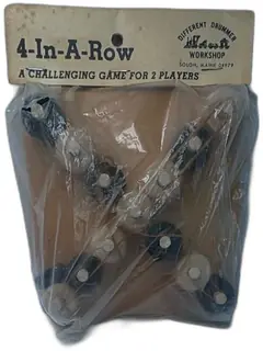 Vintage Different Drummer Workshop 4-In-A-Row Wooden Game Solon Maine New Sealed