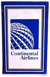 Continental Airlines Vintage Playing Cards Blue Box Airline Collectible 1980s Era