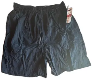 Jerzees Mens Black Cotton Shorts Large EZ Clean Style 271TS New With Tags
