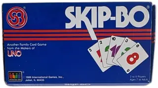 1986 Skip Bo Card Game Complete Vintage International Games Blue Box 162 Cards