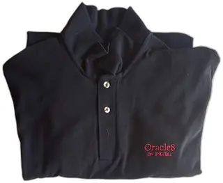Oracle8 On Digital Black Cotton Deluxe Polo Shirt XL Vintage Promo Unused