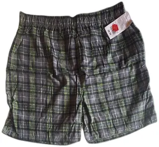 GreatLand Mens Cotton Plaid Boxer Shorts Size Large Gray Green New Old Stock