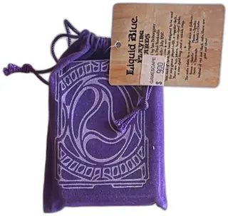 Liquid Blue Playing Cards 1992 Custom Art Deck Drawstring Purple Bag Rare