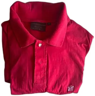 Chaps Ralph Lauren Red Cotton Polo Shirt XL Made In Malaysia Vintage Embroidered Logo